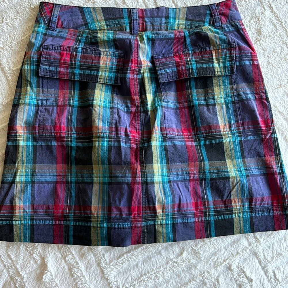 Vintage Plaid Skirt cargo‎ Mini womens size 6